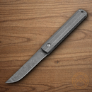 Boker Plus Wasabi Folding Knife 2.88" Damascus Steel Blade Gray Titanium Handle