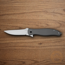Boker Plus The Escort Folding Knife 3.5" Nitro V Steel Blade Gray Stainless Handle