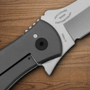 Boker Plus The Escort Folding Knife 3.5" Nitro V Steel Blade Gray Stainless Handle