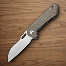 Boker Plus Swoopy Folding Knife 3" Nitro V Steel Blade Tan G10 Handle