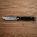 Boker Plus Atlas Folding Knife 2.63" 12C27 Sandvik Steel Blade Black Stainless Handle