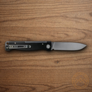 Boker Plus Atlas Folding Knife 2.63" 12C27 Sandvik Steel Blade Black Stainless Handle