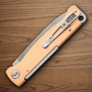 Boker Plus Atlas Folding Knife 2.88" 12C27 Sandvik Steel Blade Copper Handle