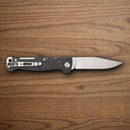 Boker Plus Atlas Folding Knife 2.91" D2 Tool Steel Blade  Black Stainless Handle