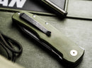 Boker Plus Tac-Master Folding Knife 4" Nitro V Steel Blade Green Micarta Handle
