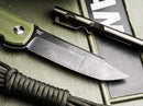 Boker Plus Tac-Master Folding Knife 4" Nitro V Steel Blade Green Micarta Handle