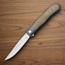 Boker Plus Modern Trapper Uno Folding Knife 3.25" Nitro V Steel Blade Natural Micarta Handle