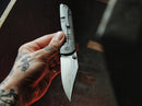 Boker Plus Max Folding Knife 3.25" CPM S35VN Steel Blade Gray Titanium Handle