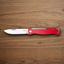 Boker Plus Atlas Folding Knife 2.88" 12C27 Sandvik Steel Blade Red Stainless Handle
