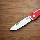 Boker Plus Atlas Folding Knife 2.88" 12C27 Sandvik Steel Blade Red Stainless Handle