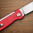 Boker Plus Atlas Folding Knife 2.88" 12C27 Sandvik Steel Blade Red Stainless Handle