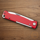 Boker Plus Atlas Folding Knife 2.88" 12C27 Sandvik Steel Blade Red Stainless Handle