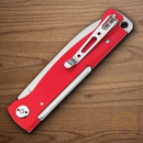 Boker Plus Atlas Folding Knife 2.88" 12C27 Sandvik Steel Blade Red Stainless Handle
