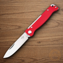 Boker Plus Atlas Folding Knife 2.88" 12C27 Sandvik Steel Blade Red Stainless Handle