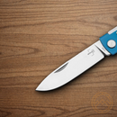Boker Plus Atlas Folding Knife 2.88" 12C27 Sandvik Steel Blade Blue Stainless Handle