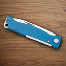 Boker Plus Atlas Folding Knife 2.88" 12C27 Sandvik Steel Blade Blue Stainless Handle