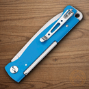 Boker Plus Atlas Folding Knife 2.88" 12C27 Sandvik Steel Blade Blue Stainless Handle