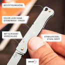 Boker Plus Atlas Mini Folding Knife 1.63" 12C27 Sandvik Steel Blade Stainless Handle