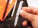 Boker Plus Atlas Mini Folding Knife 1.63" 12C27 Sandvik Steel Blade Stainless Handle