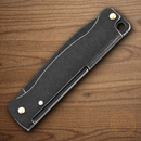 Boker Plus Atlas Mini Folding Knife 1.63" 12C27 Sandvik Steel Blade Black Stainless Handle