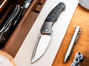 Boker Plus Collection 2025 Folding Knife MagnaCut Steel Blade Gray Titanium/Carbon Fiber Handle