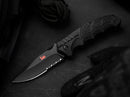 Boker Plus SFP Tactical Folding Knife 3.63" D2 Tool Steel Blade Black Polypropylene/TPR Handle.