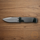 Boker Plus Outdoorsman Fixed Knife 3.75" 12C27 Sandvik Steel Blade Black TPR Handle