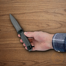 Boker Plus Outdoorsman Fixed Knife 3.75" 12C27 Sandvik Steel Blade Black TPR Handle
