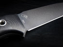 Boker Plus Komondor Fixed Knife 7.63" SK5 Carbon Steel Blade Black G10 Handle.