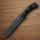 Boker Plus Komondor Fixed Knife 7.63" SK5 Carbon Steel Blade Black G10 Handle.