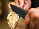 Boker Plus Little Rock Fixed Knife 4.13" SK-85 Steel Blade Green Micarta Handle.