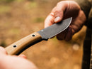 Boker Plus Little Rock Fixed Knife 4.13" SK-85 Steel Blade Green Micarta Handle.