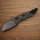 Boker Plus Kazhan Fixed Knife 2.25" D2 Tool Steel Blade Black Stainless Handle