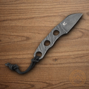Boker Plus Kazhan Fixed Knife 2.25" D2 Tool Steel Blade Black Stainless Handle