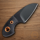 Boker Plus Gnome Fixed Knife 2.13" D2 Tool Steel Blade Black Micarta Handle