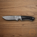 Boker Plus M-One Fixed Knife 3.5" Damascus Steel Blade Ebony Wood Handle