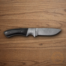 Boker Plus M-One Fixed Knife 3.5" Damascus Steel Blade Ebony Wood Handle