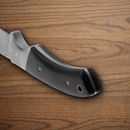 Boker Plus M-One Fixed Knife 3.5" Damascus Steel Blade Ebony Wood Handle