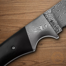 Boker Plus M-One Fixed Knife 3.5" Damascus Steel Blade Ebony Wood Handle