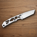 Boker Plus Superlight Fixed Knife 2.88" D2 Tool Steel Blade Stainless Handle.