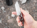 Boker Plus Superlight Fixed Knife 2.88" D2 Tool Steel Blade Stainless Handle.