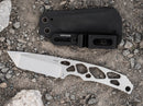 Boker Plus Superlight Fixed Knife 2.88" D2 Tool Steel Blade Stainless Handle.