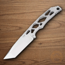 Boker Plus Superlight Fixed Knife 2.88" D2 Tool Steel Blade Stainless Handle.