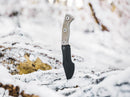 Boker Plus Mini Tracker 2.0 Fixed Knife 5.25" 1095HC  Steel Blade Natural Micarta Handle.