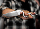 Boker Plus Midgards Snake Fixed Knife 4.25" D2 Tool Steel Blade One-piece construction.