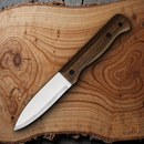 BPS Knives Camping Fixed Knife 4.25" Scandi Grind 5Cr14MoV Steel Full Tang Blade Walnut Handle