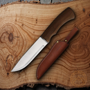 BPS Knives Camping Fixed Knife 5.25" Scandi Grind 5Cr14MoV Steel Blade Walnut Handle