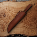 BPS Knives Camping Fixed Knife 5.25" Scandi Grind 5Cr14MoV Steel Blade Walnut Handle