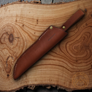 BPS Knives Bushcraft Fixed Knife 4.25" Scandi Grind 1066 Carbon Steel Full Tang Blade Walnut Handle