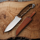 BPS Knives Bushcraft Fixed Knife 5.25" 1066 Carbon Steel Blade Walnut Wood Handle